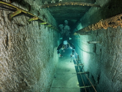 Tunnel in the Kobanya mine. Officially it is not a mine, ... by Brenda De Vries 
